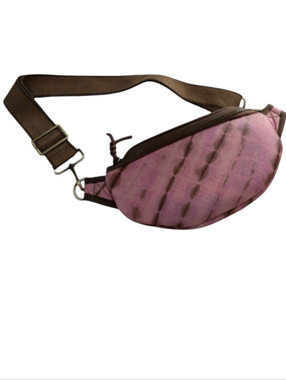 Anthropology, Bellamy, Pink and brown belt bag.